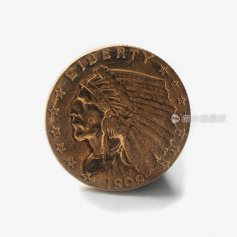 美国印头像金币- 1909